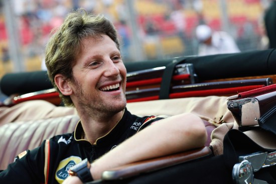 Romain Grosjean in the drivers parade