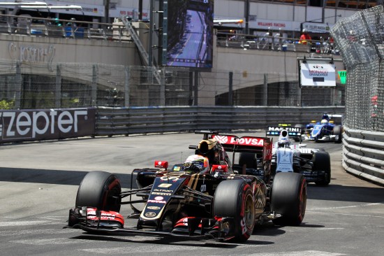 Romain Grosjean (FRA) Lotus F1 E23. Monaco Grand Prix, Sunday 24th May 2015. Monte Carlo, Monaco.