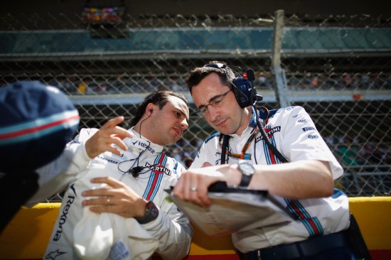 Felipe Massa and Dave Robson, Race Engineer.